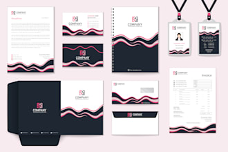 design letterhead, business card, envelope, and stationery all items