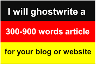 ghostwrite german blog articles 300 words