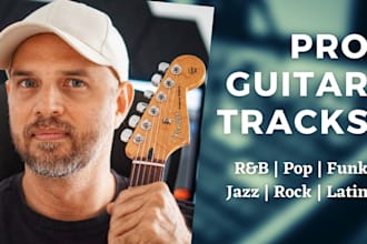 record high quality rhythm and lead guitar for your song