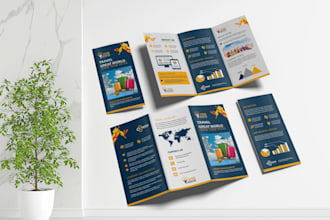 design flyer, trifold or bifold brochure, booklet, catalog, leaflet