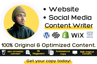 write original content for website and social media