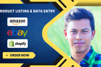 do manually amazon, ebay, shopify product listing data entry