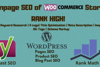 do professional onpage SEO of wordpress woocommerce store