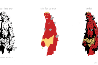 make flat color for your comic or illustration aka flatter