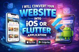 convert your website into ios or flutter application