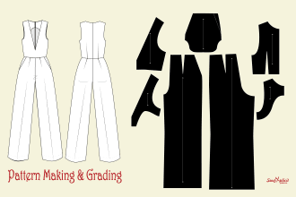 draft womens wear sewing patterns based on your design