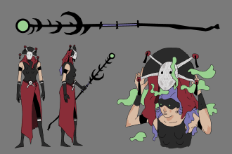 do character design polygonal hand draw or pixel