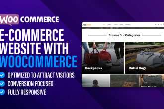 build a wordpress ecommerce website using woocommerce
