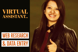 be your virtual assistant for web research and data entry