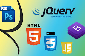 convert psd to responsive html css website