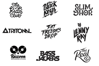 do unique dj, music ,edm and typography and band logo