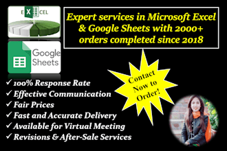 expertly do excel formula, excel vba macro, google sheets script automation