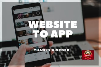 convert website to android app and ios app