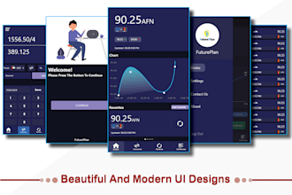 design beautiful and modern UI designs