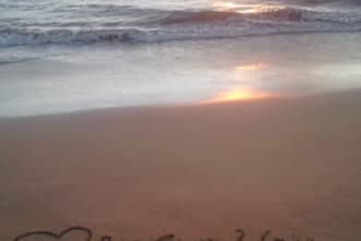 make a short video of your message in the sand of beautiful Hawaii