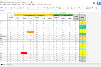 organise and format google sheets