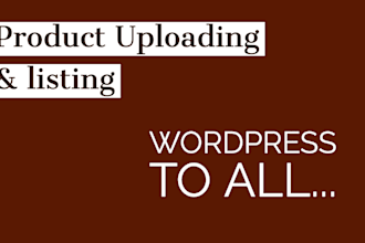 do wordpress and  shopify data entry, uploading