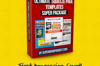 give you Ultimate Squeeze Page Templates Package with new design, super package