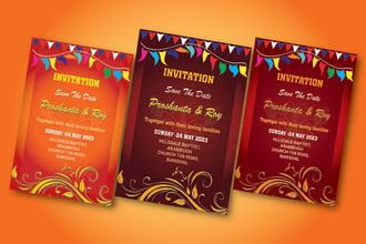 do custom wedding, birthday, event, business invitation card