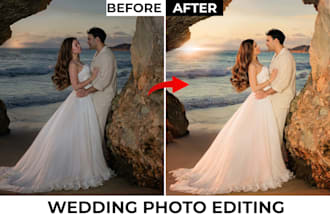 do wedding photos editing