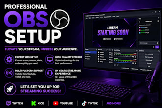 help you set up and optimise obs for streaming