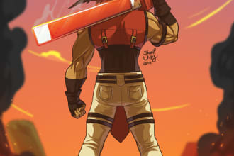 draw a poster of your favorite game character