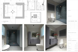 design your master bathroom interior with 3d rendering