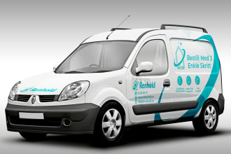 design modern vehicle wrap, van wrap and car wrap