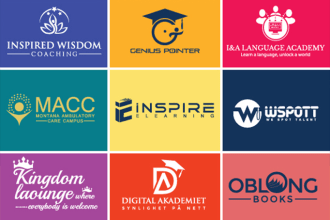 do education logo for school, college, university, institute