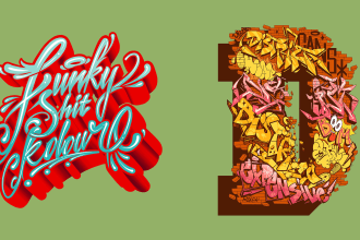 make the typography or graffiti letter you want