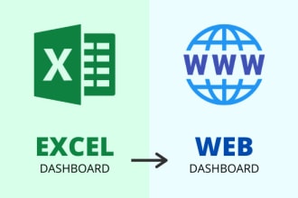 convert excel spread sheet into online web app dashboard