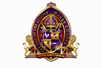 create unique church seal logo, school badge