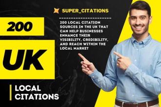 do 200 local citations for UK business