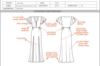 design fashion cad illustration technical sketches