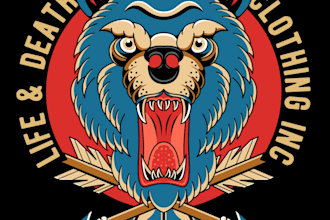 make graphic design or illustration in old school traditional tattoo style
