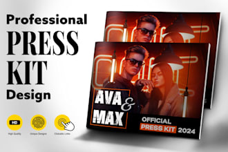 design digital press kit, social media kit, epk for dj, music band, artist
