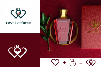 do perfume logo for your brand, cosmetic perfume brand