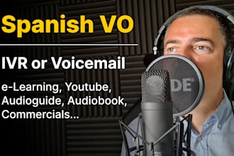 record a pro spanish IVR voiceover voz español