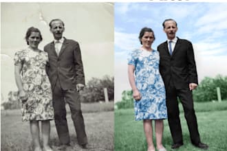 old photo restoration repair fix damaged image and restore color