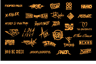 design hardcore typography dj or band or artist logo