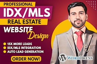 create real estate wordpress website design, investor website, idx website