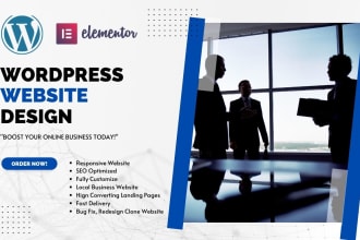 design, redesign, build, rebuild, clone, edit, fix or revamp wordpress website