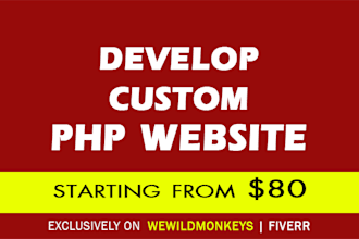 develop custom php website