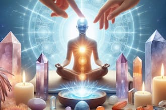 do distance reiki healing with crystal and aura cleansing
