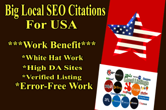do 350 top local SEO citations for USA business