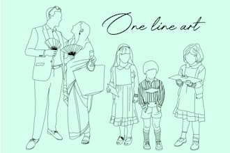draw premium custom line art illustrations for your project