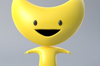 create 3d character model for you