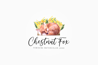 do amazing watercolor feminine logo design