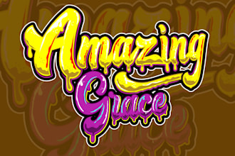 draw lettering logo design illustration for merch and clothing