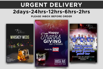 do event flyer design for your party gym restaurant and corporate business